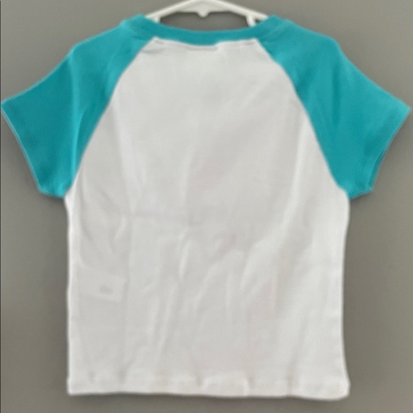 📚Zara Kids Raglan Tee - White and Teal - Picture 3 of 3
